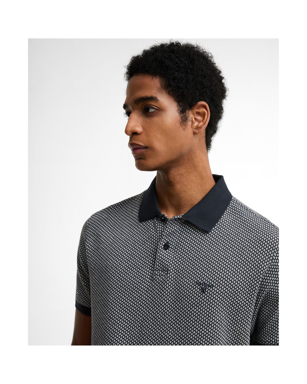 Barbour Gray Short Sleeve Polo Shirt for men