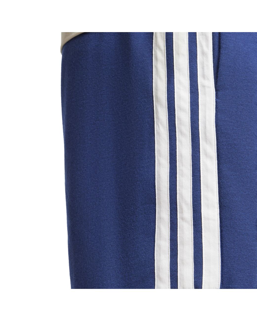 Adidas Blue Essentials 3 Stripe Fleece Shorts for men