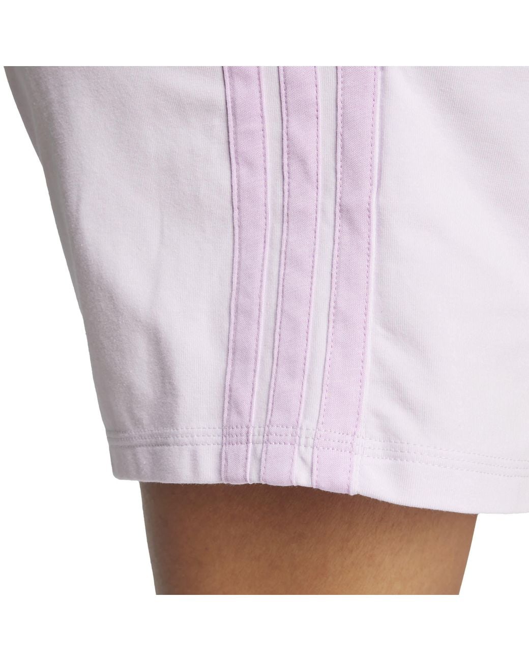 Adidas White Essentials 3 Stripe Shorts