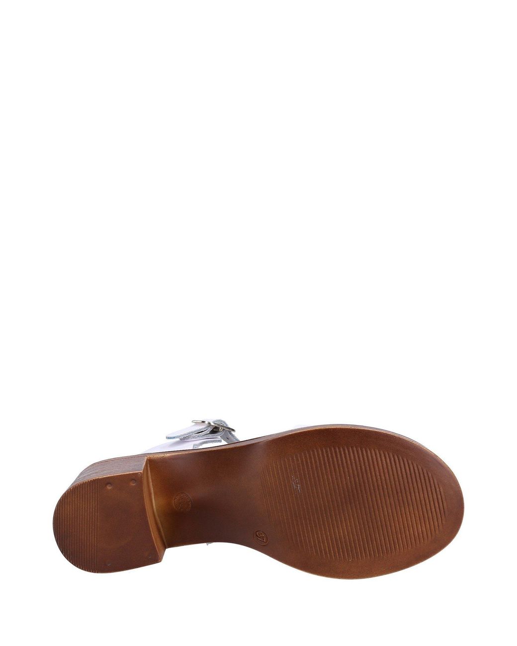 Hush Puppies White Gabby Leather Heeled Sandals