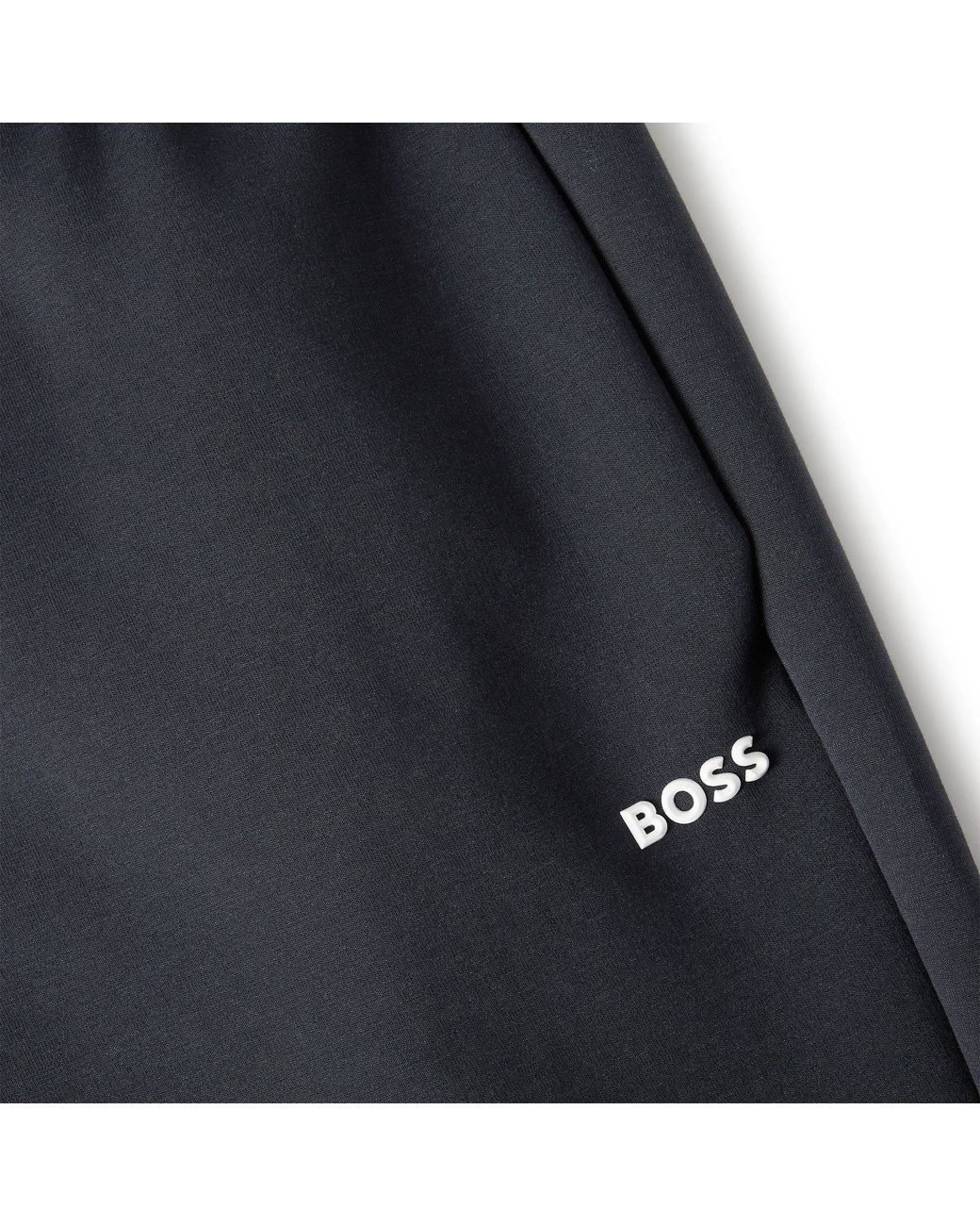 Boss Blue Soft Cotton-Blend Jogging Bottoms for men