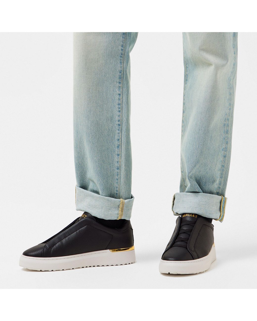 Mallet Black Grftr Elast Trainers for men