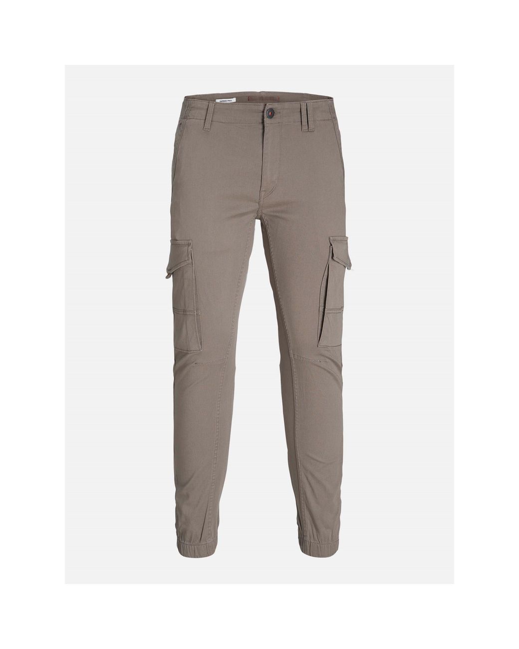 Jack & Jones Gray Slim Stretch Cuffed Cargo Pants for men