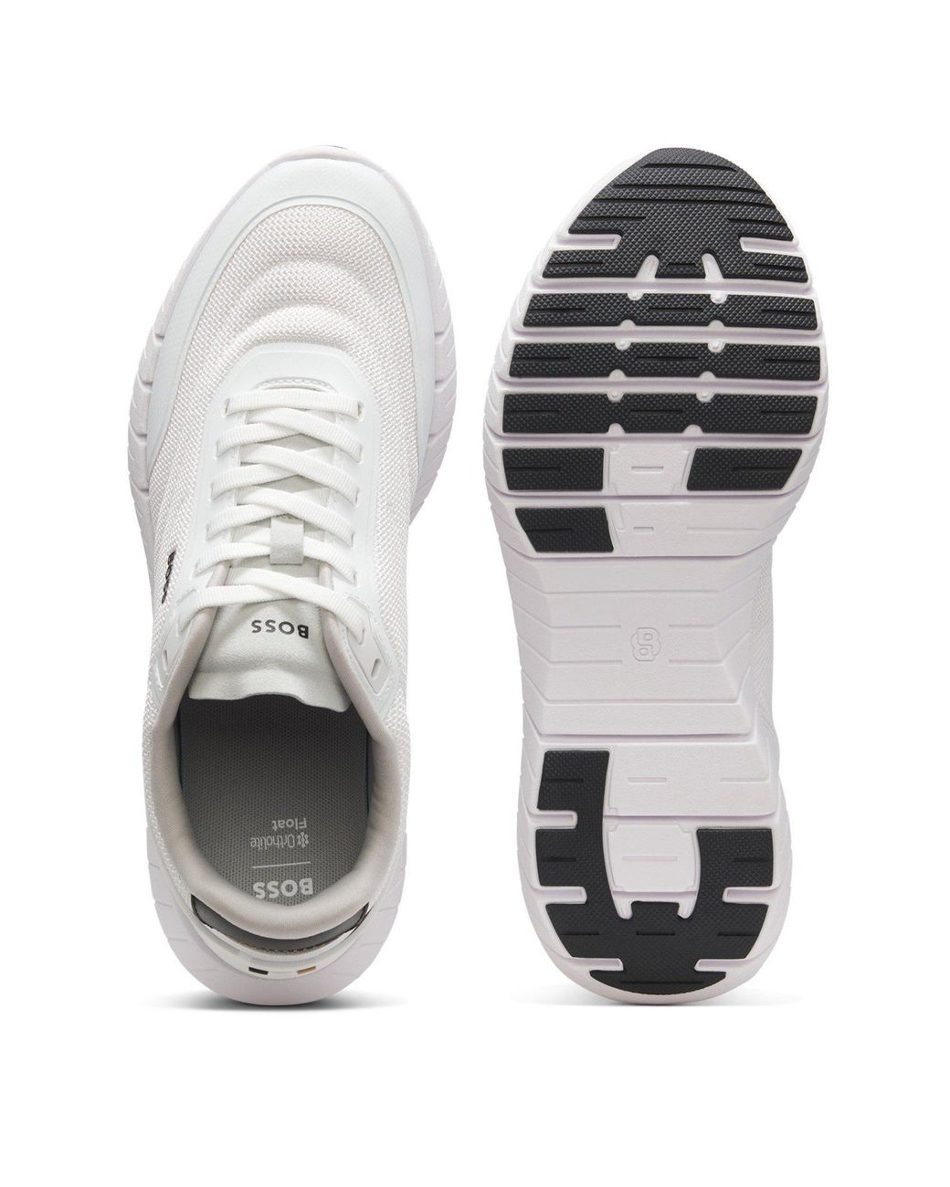 Boss White Motion Runner Trainers With Logo Detail for men