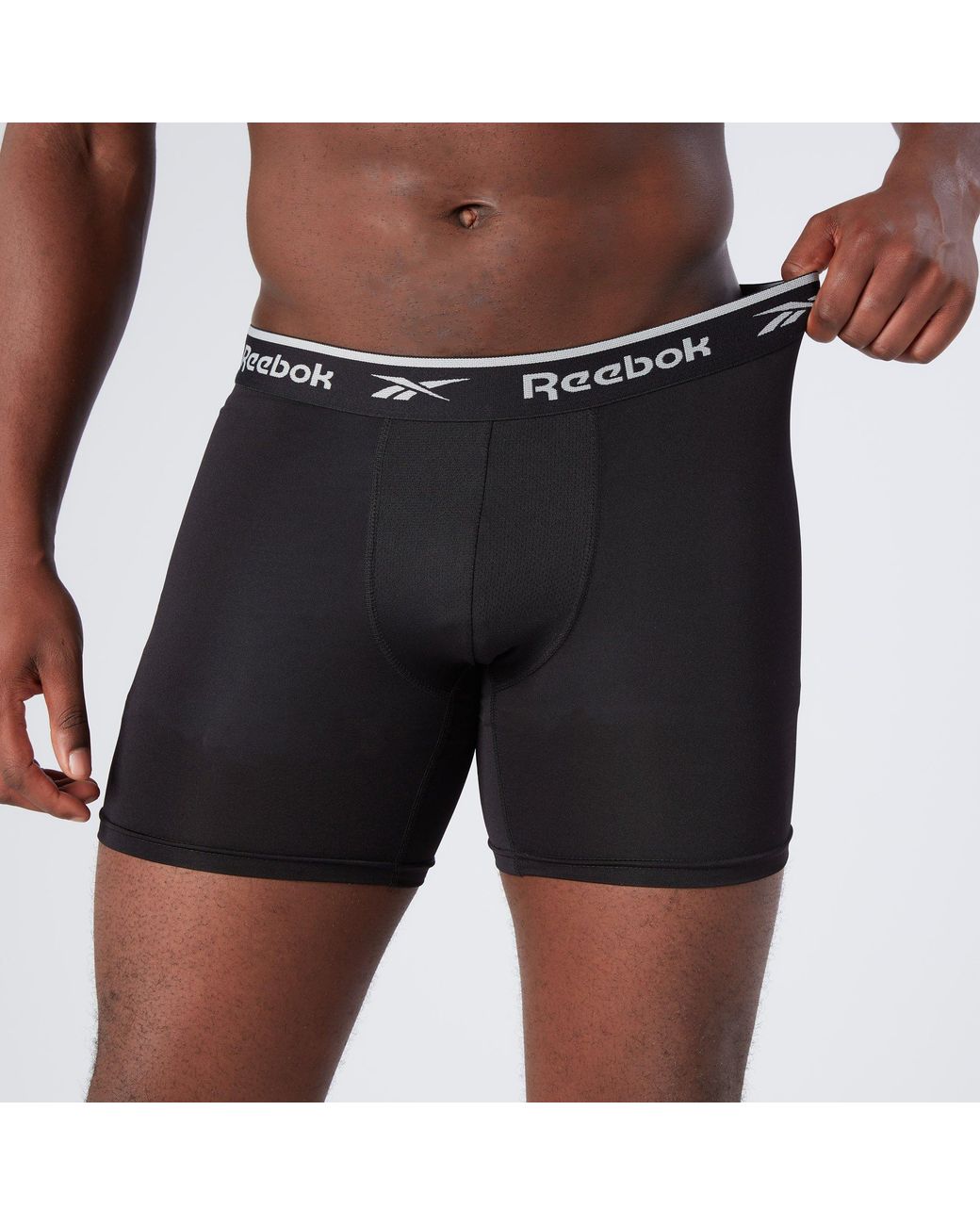 Reebok Gray 3 Pack Performance Boxer Shorts for men