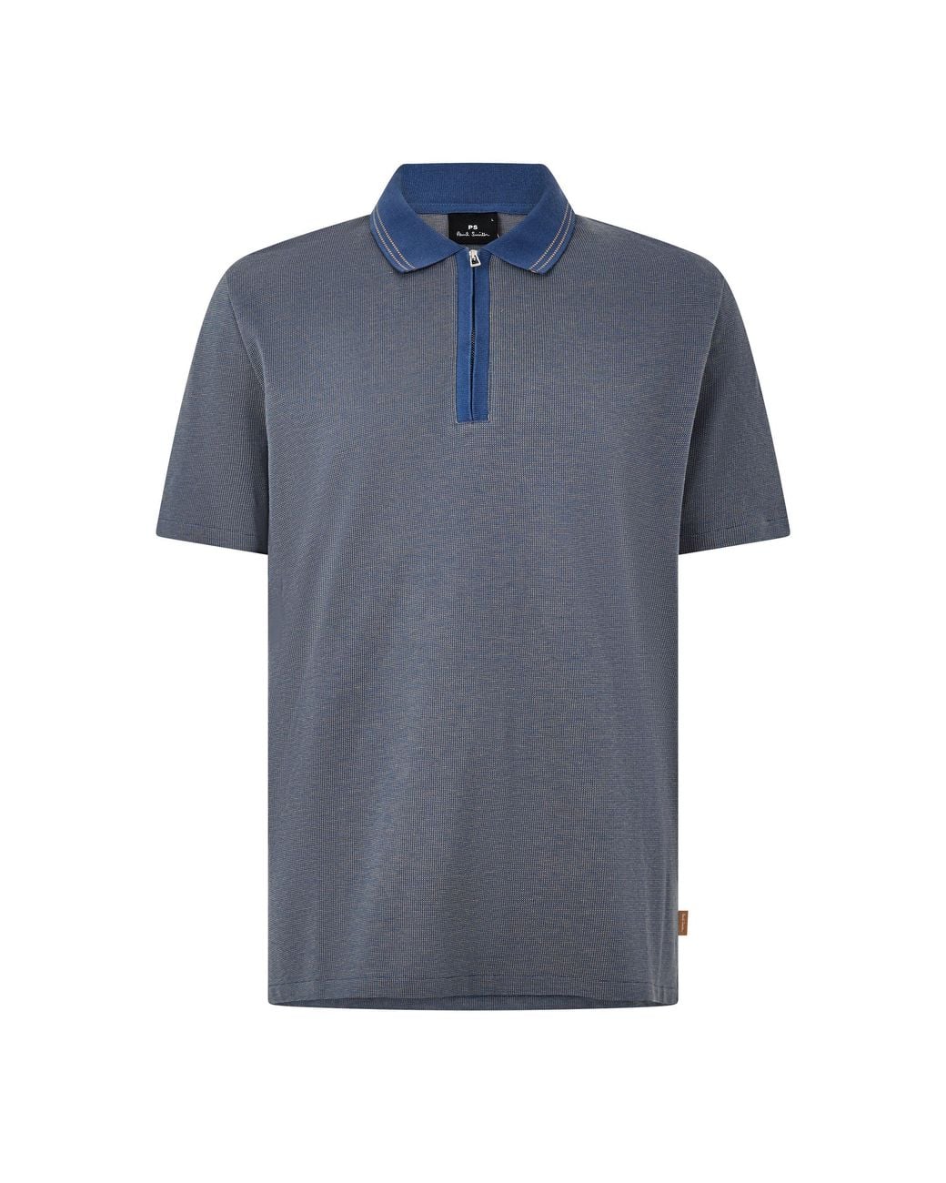 Paul Smith Blue Microdot Cotton Short-Sleeve Polo Shirt for men