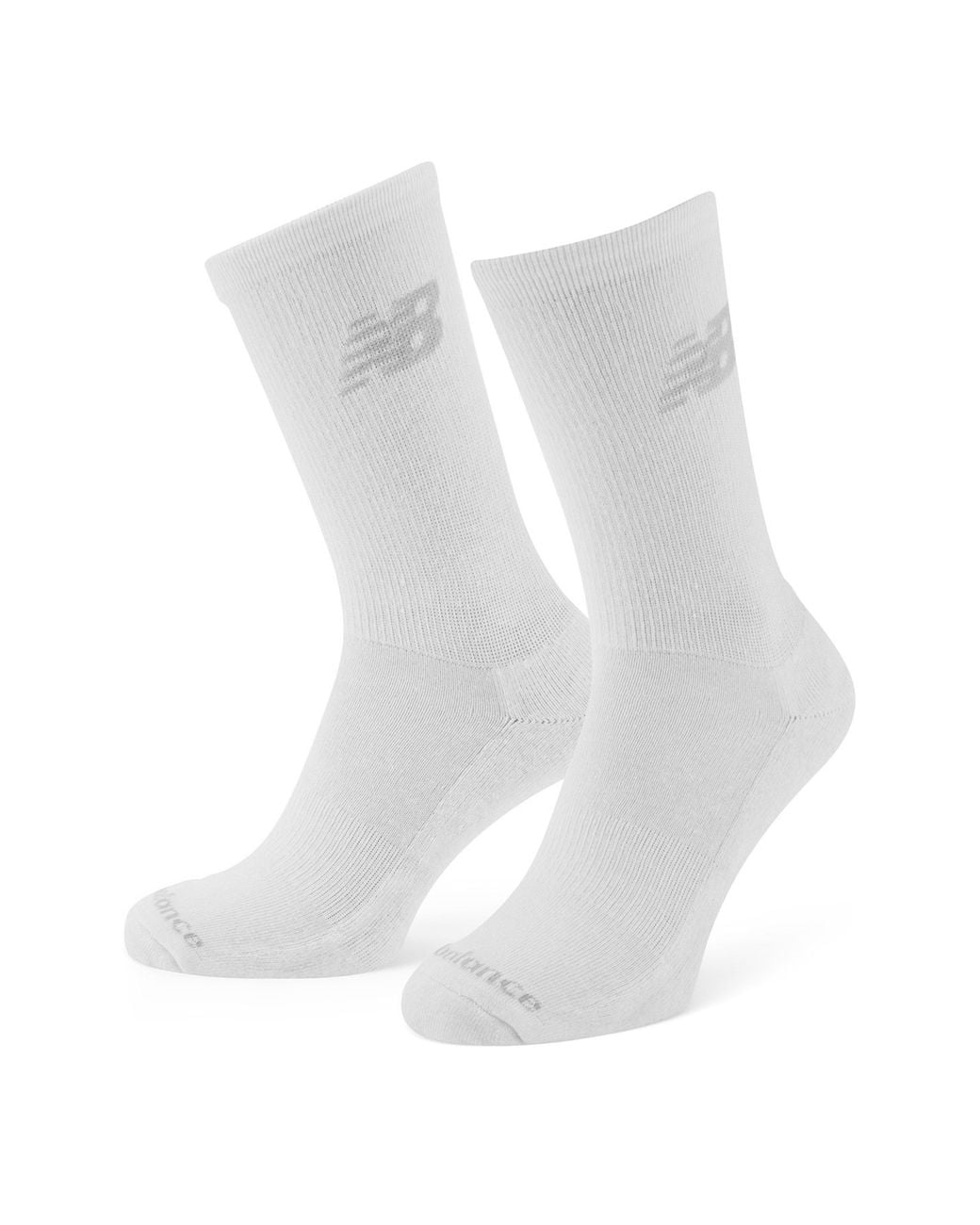 New Balance Gray Crew Socks 3 Pack