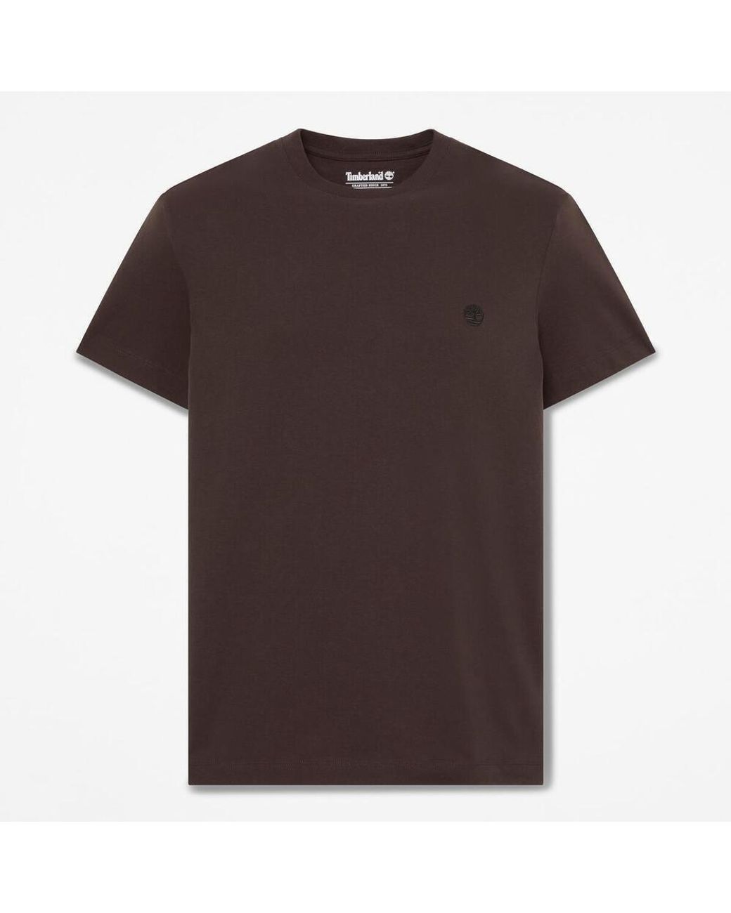 Timberland Brown Dunstan Cotton Crew-Neck Short-Sleeve Slim-Fit T-Shirt for men