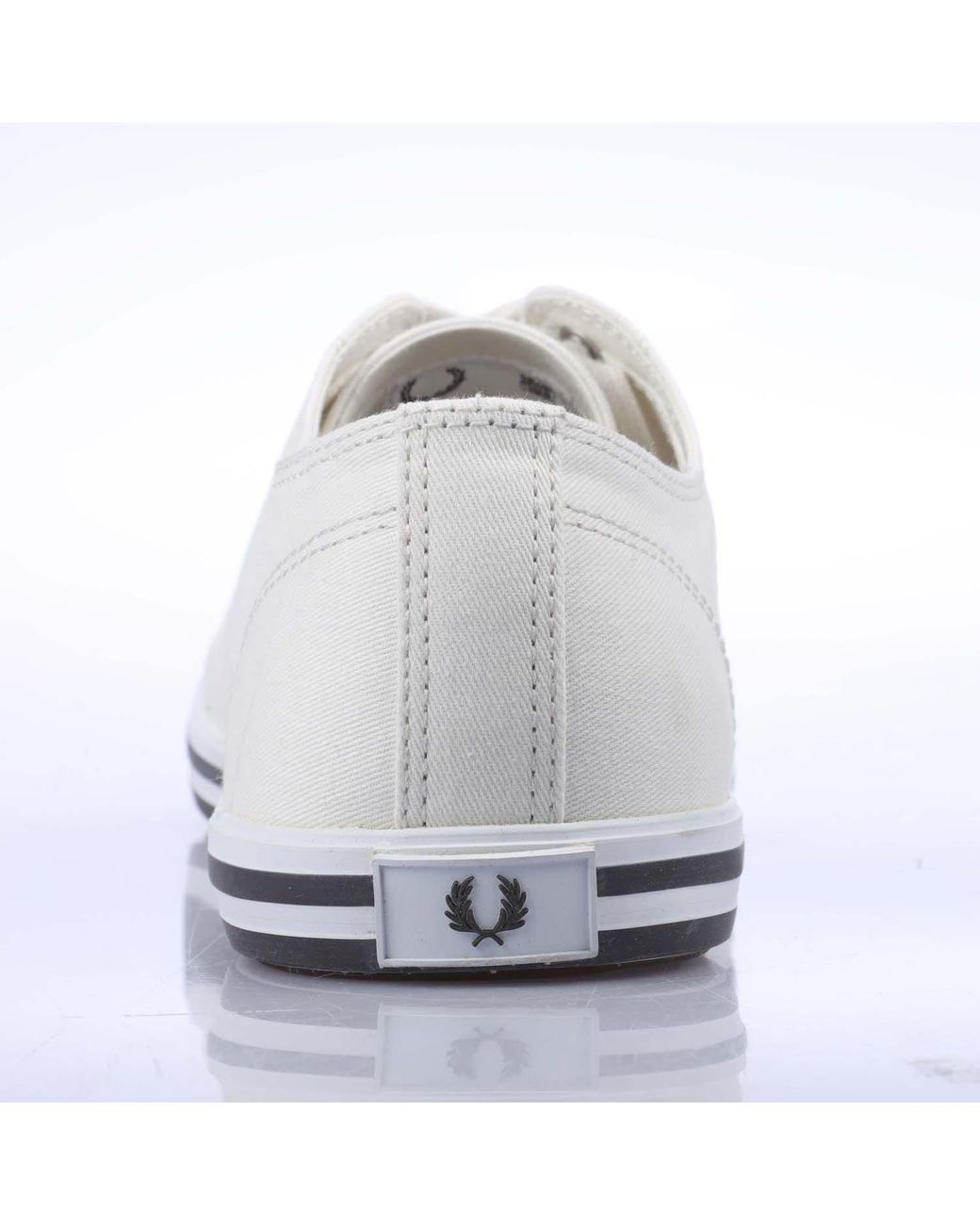 Fred Perry White Kingston Twill Trainers Size 6.5 for men
