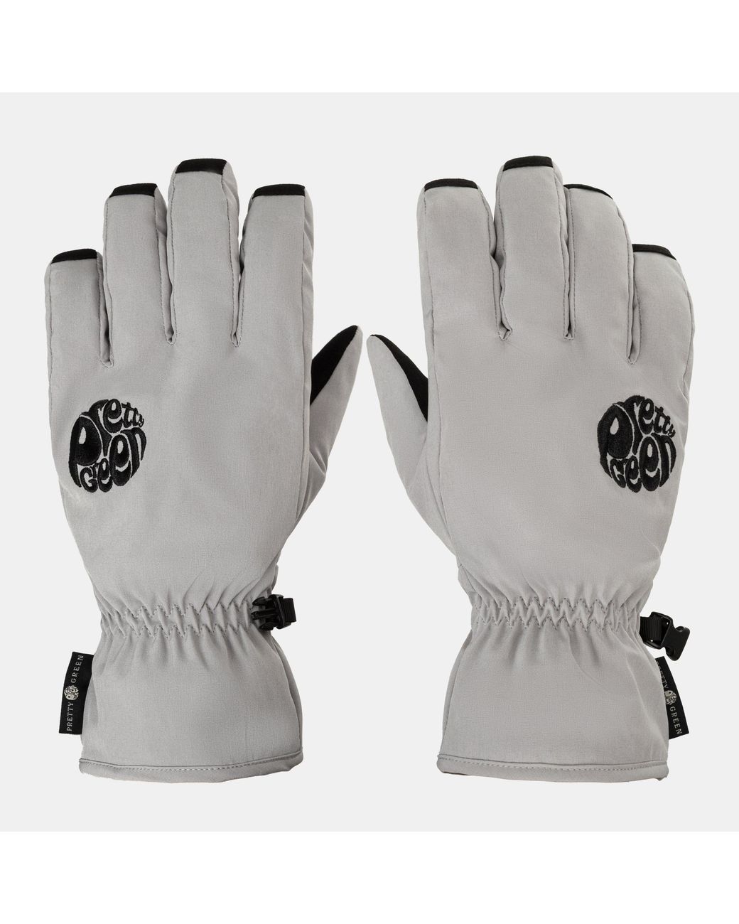 Pretty Green Gray Adults Fleece Gloves