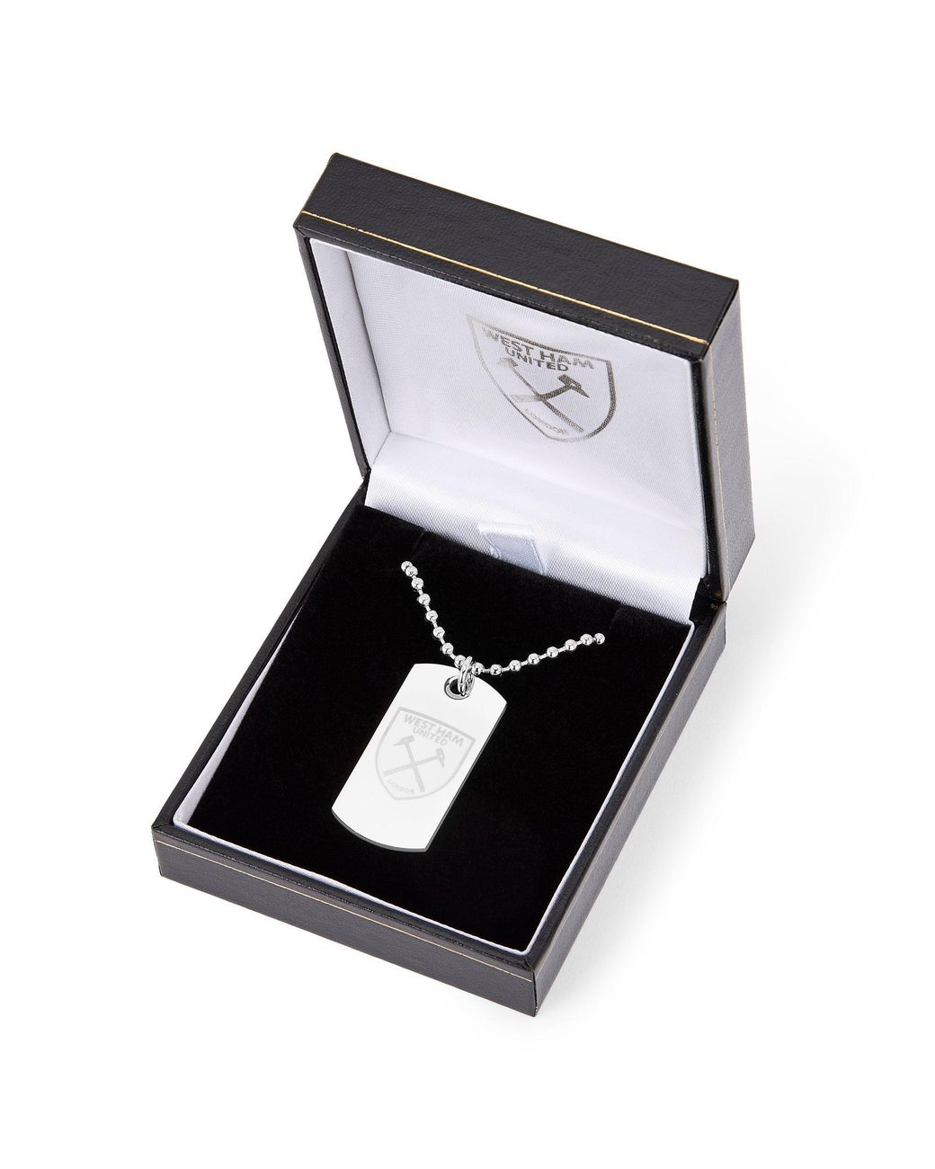 Team White Officially Licensed Stainless Steel Dog Tag And Ball Chain