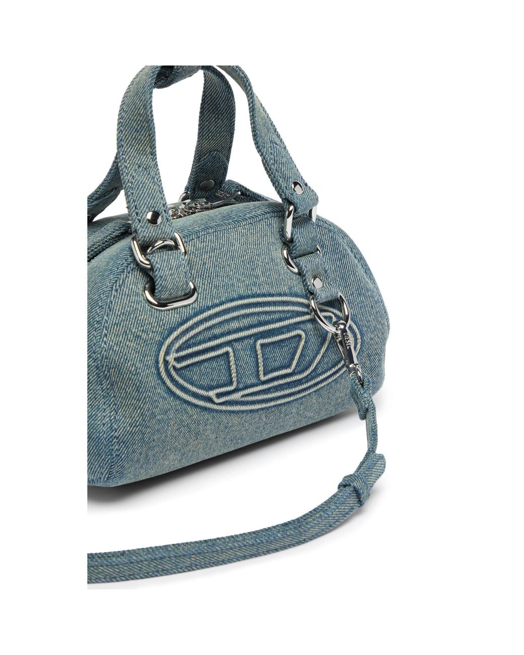 DIESEL Blue 1Dr Dome Faux Leather Crossbody Bag