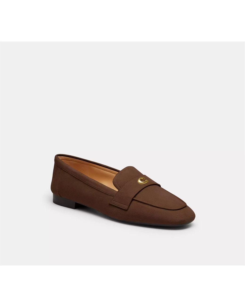COACH Brown Sculptd Loafers