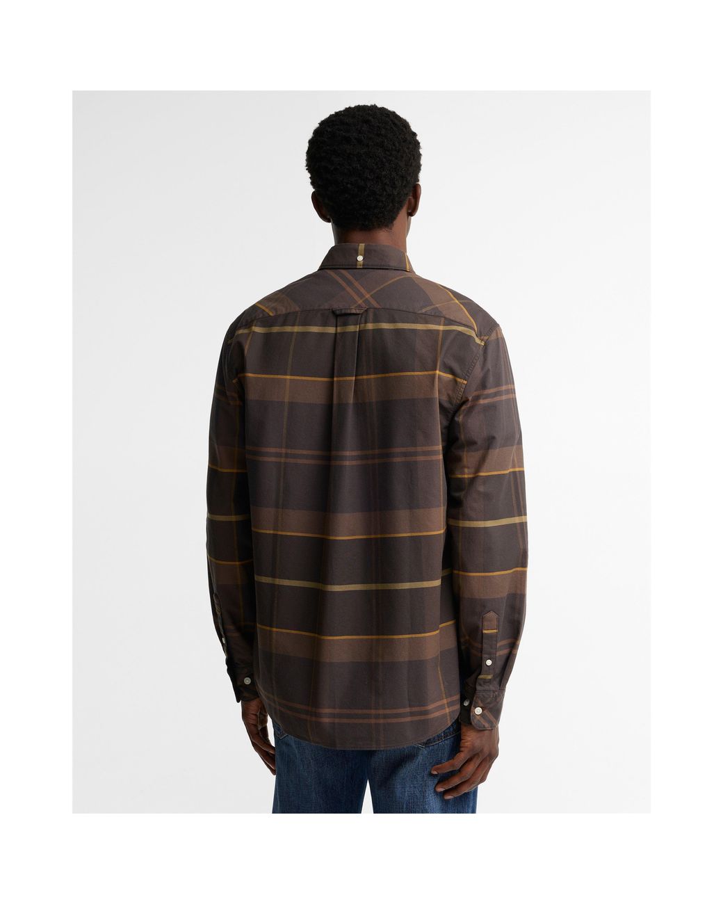 Barbour Brown Dunoon Tartan Cotton Long-Sleeve Shirt for men