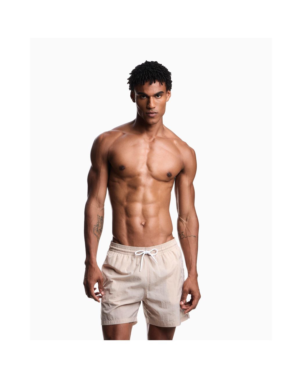 Emporio Armani Natural Boxer Beachwear Swimming Trunks for men