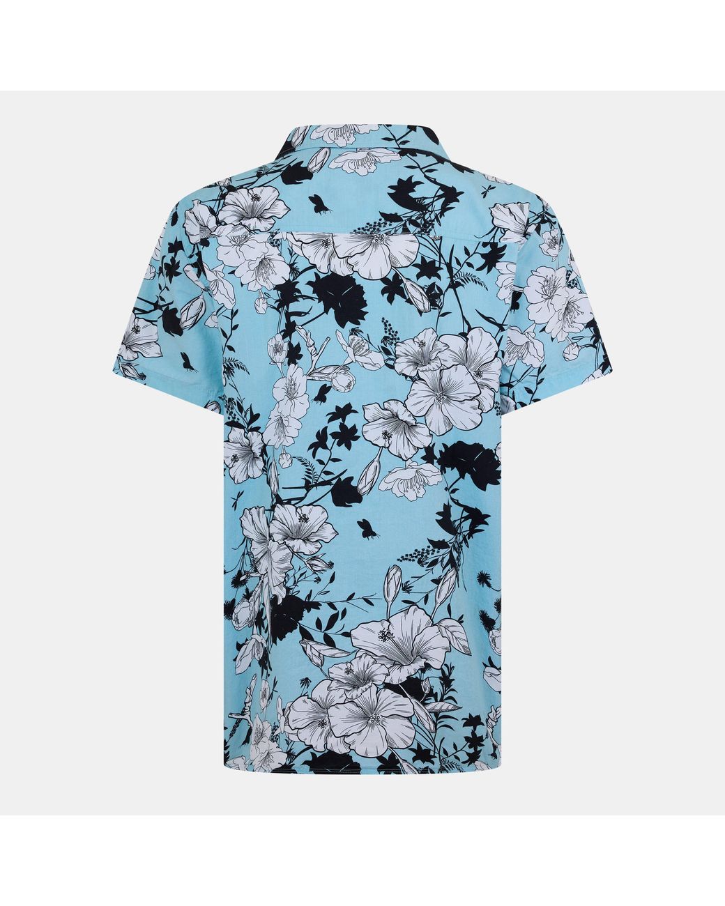Bench Blue Short-Sleeve Patterned Shirt for men