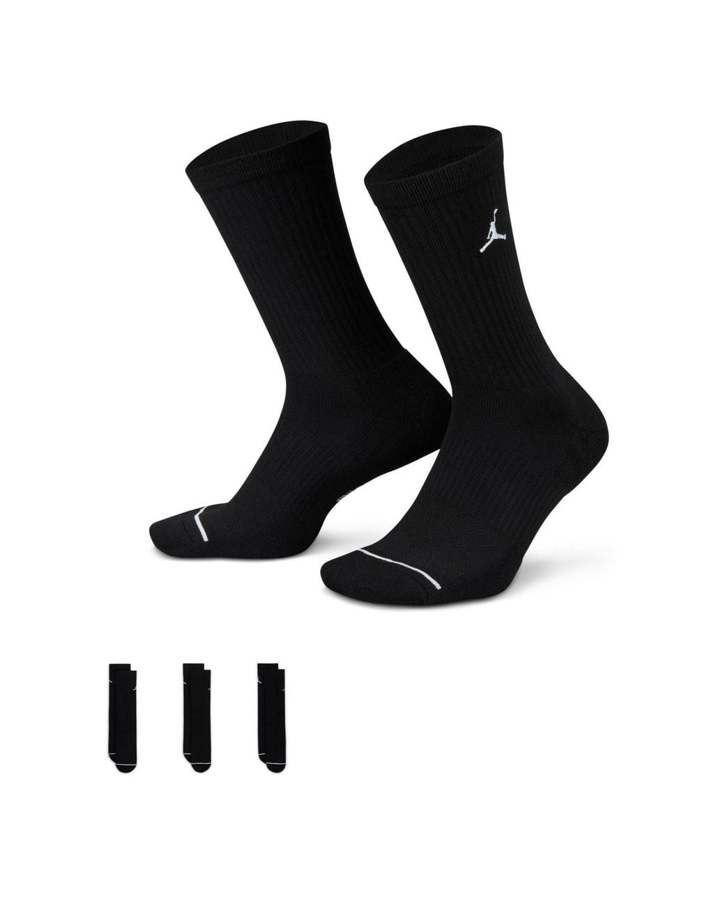 Nike Black Everyday Crew Socks (3 Pairs)