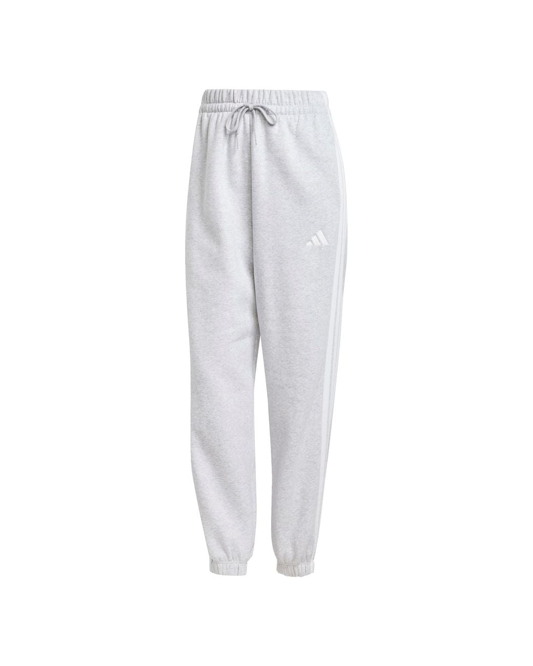 Adidas Gray Essentials 3-Stripes Pants Slim
