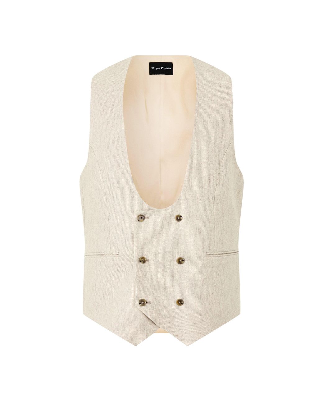 Without Prejudice Natural Wp Archer Donegal Waistcoat for men