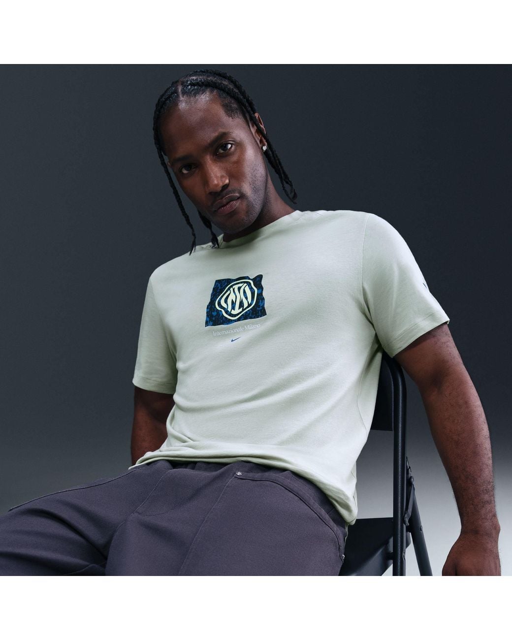 Nike White Inter Milan Banner Cotton T-Shirt for men
