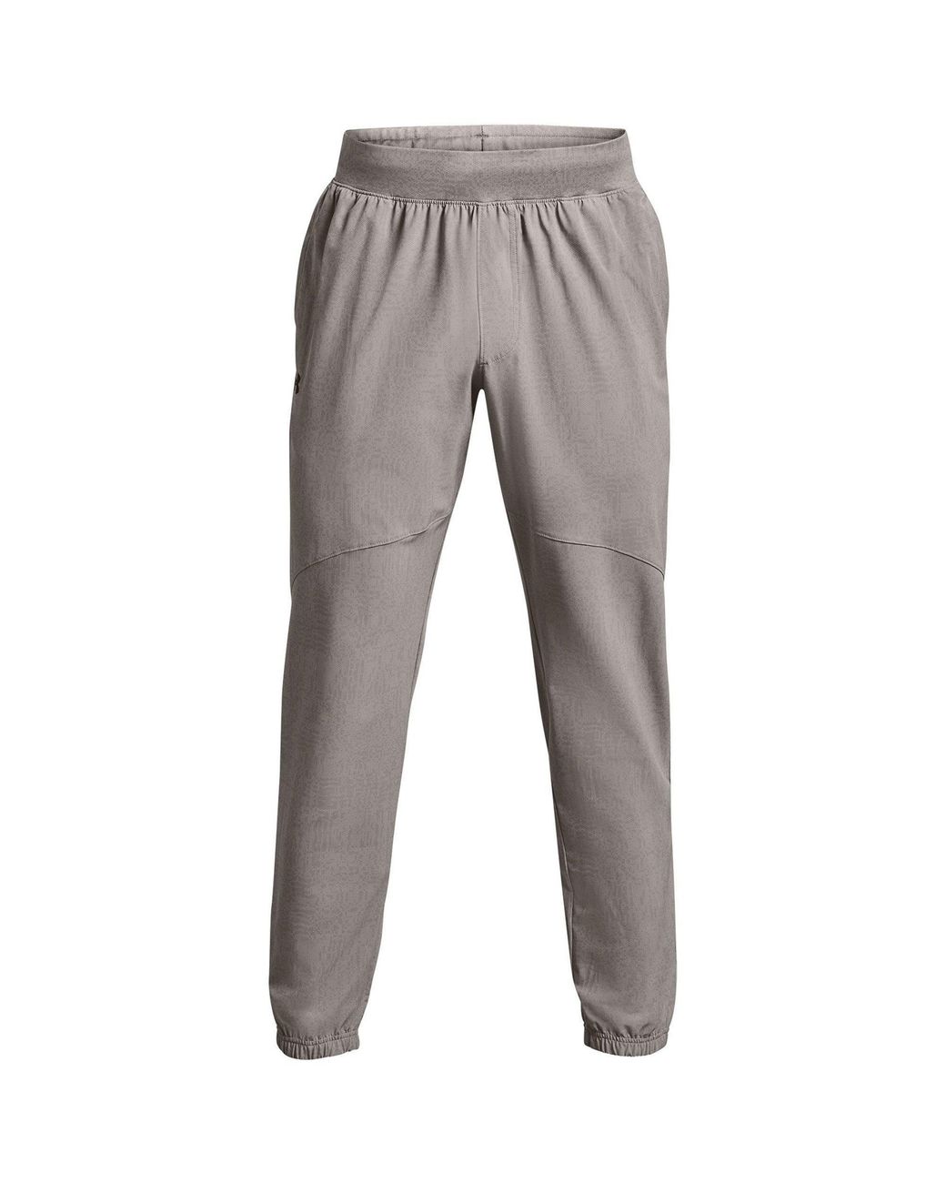 Under Armour Gray Stretch Printed Closed Hem Woven Joggers for men