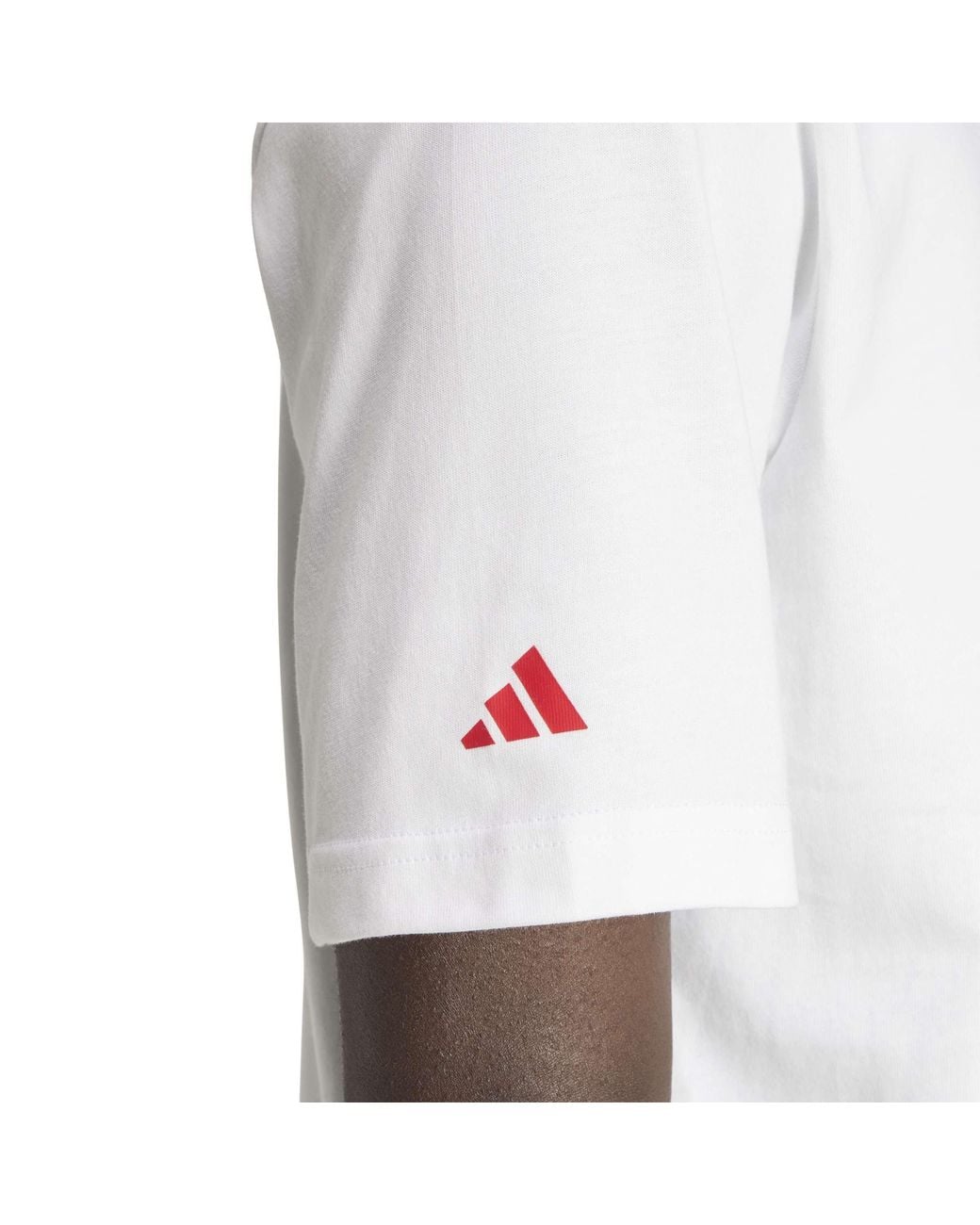 Adidas White Arsenal Cotton Graphic Short-Sleeve T-Shirt for men