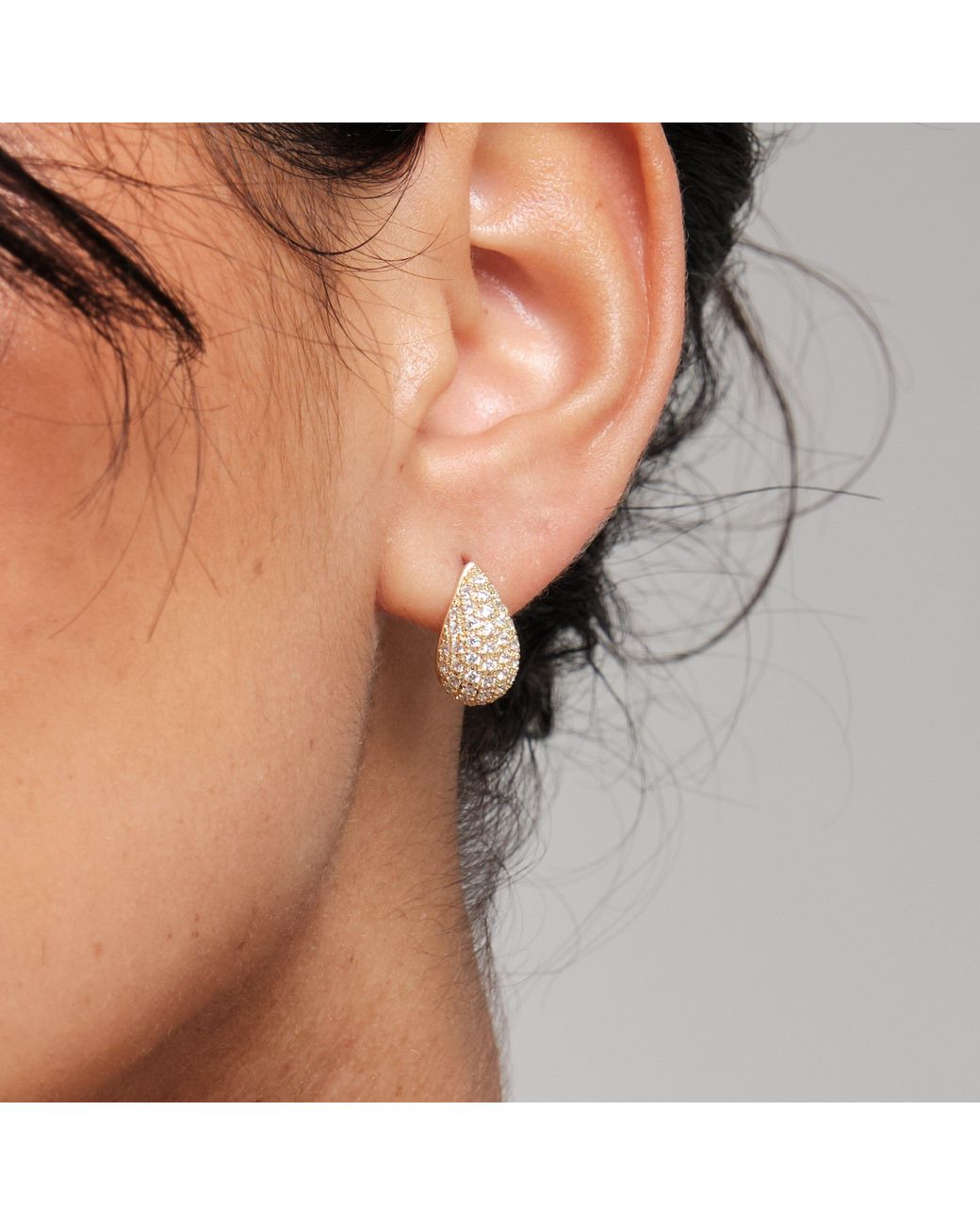 Inicio Blue Plated Cubic Zirconia Teardrop Set