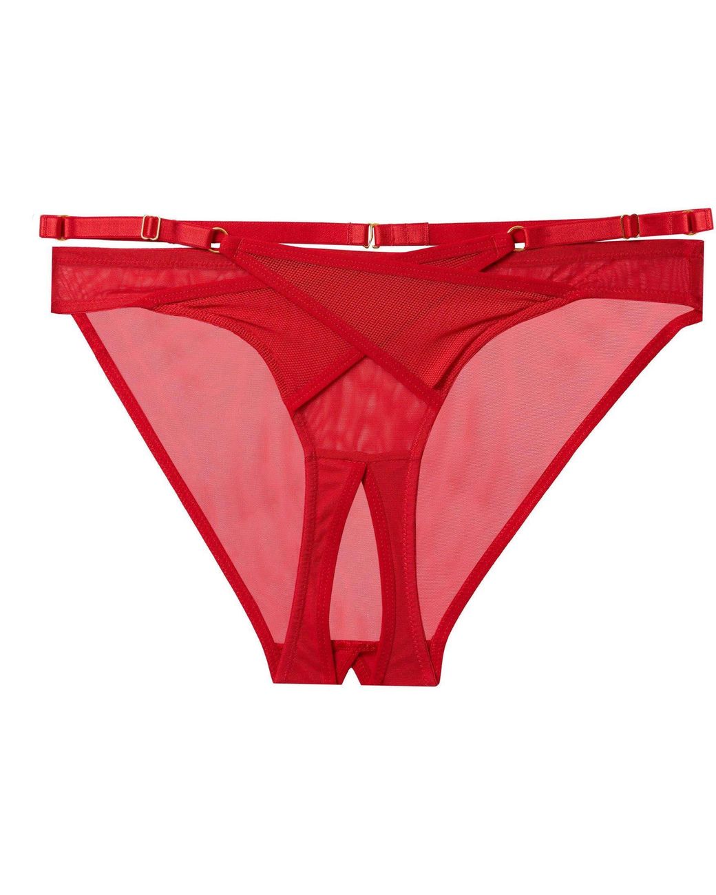 Playful Promises Red Eddie Ruby Crotchless Brief