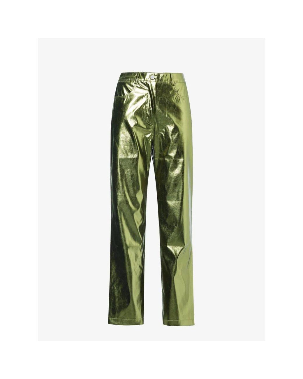 Amy Lynn Green Lupe Mtl Trainer Straight Leg Trousers