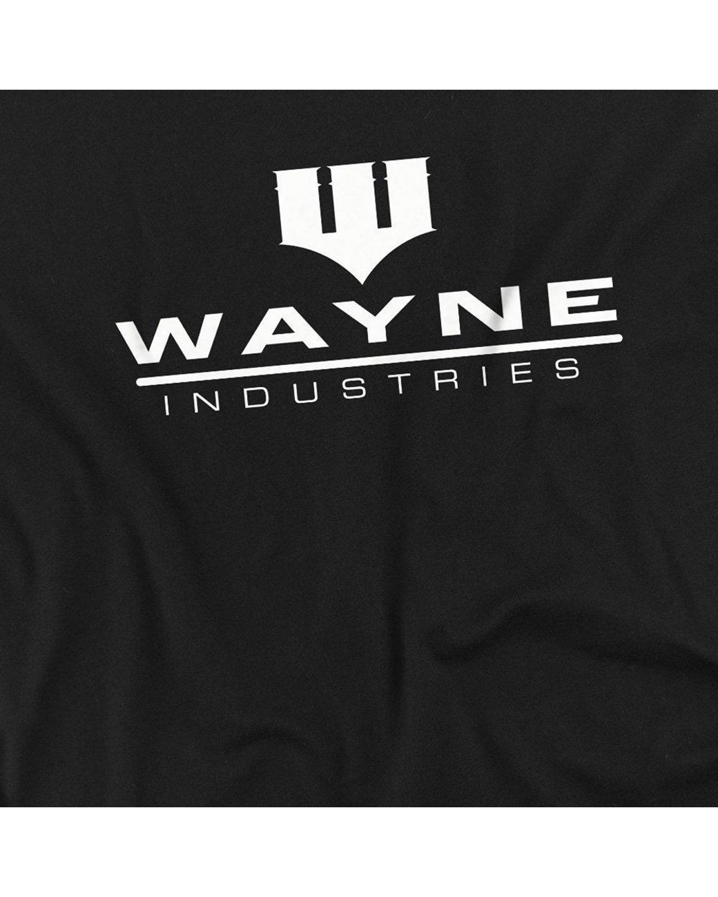 Dc Comics Black Wayne Logo Cotton T-Shirt for men