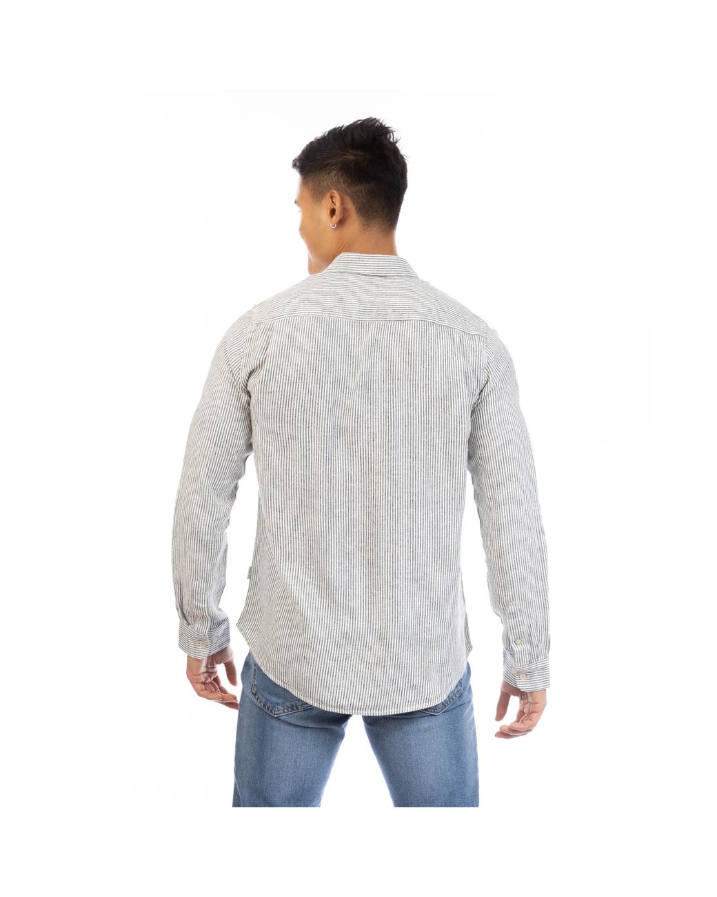 Peter Werth Gray Rascoe Long Sleeve Shirt for men