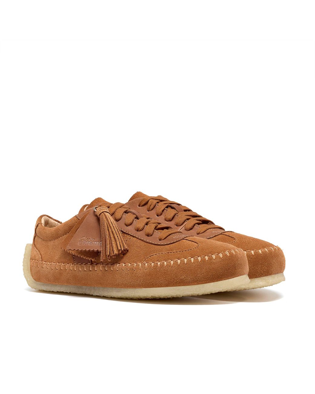Clarks Brown Tor Low Suede Low-Top Trainers