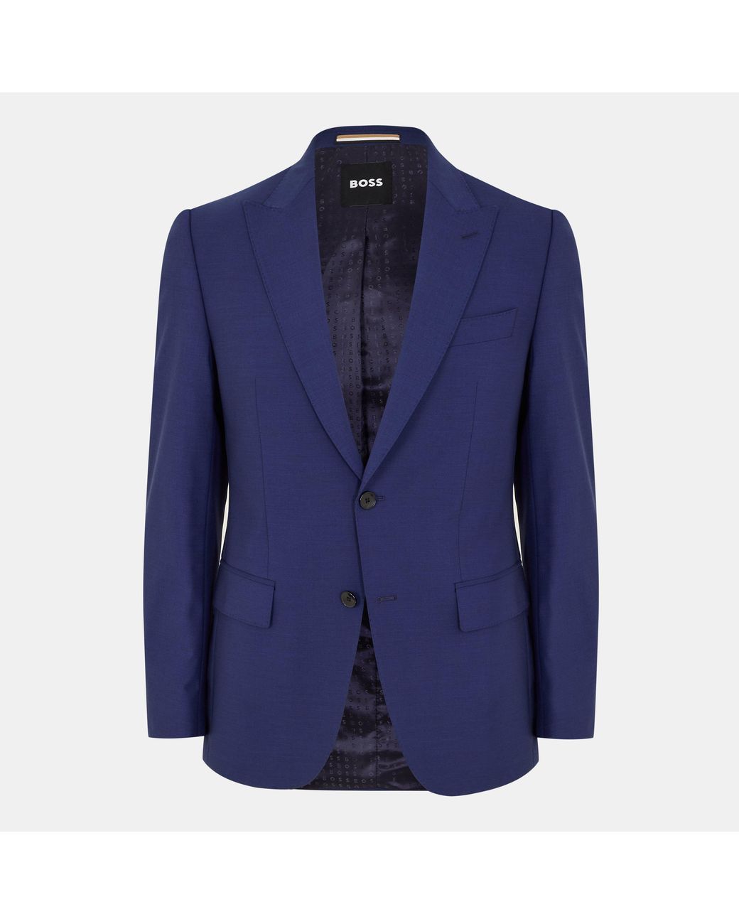 Boss Blue H Huge Peak Lapel Tailored Fit Suit for men
