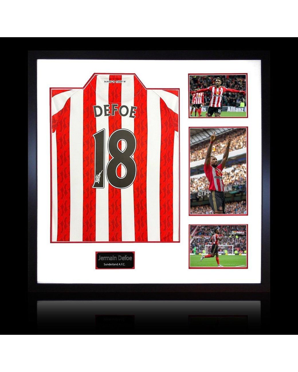 The Fan Cave Red Jermain Defoe Signed Sunderland Shirt Elite Frame