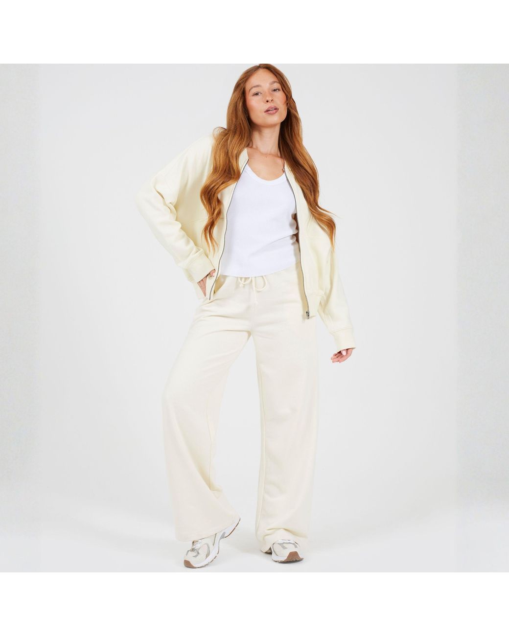 Brave Soul White Bs Wide Leg Jogger