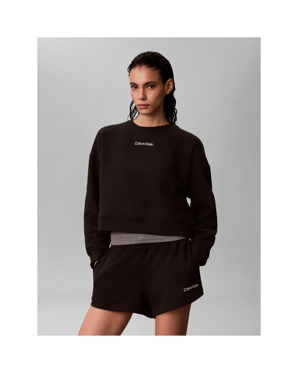 Calvin Klein Black Woven Tracksuit Shorts
