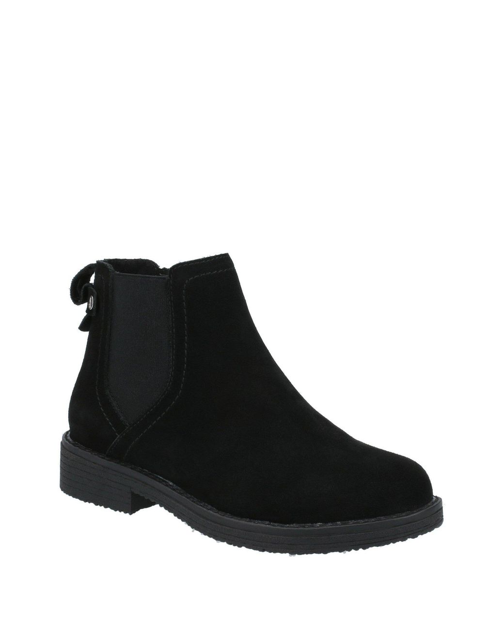 Hush Puppies Black Maddy Wide Fit Suede Ankle Boots