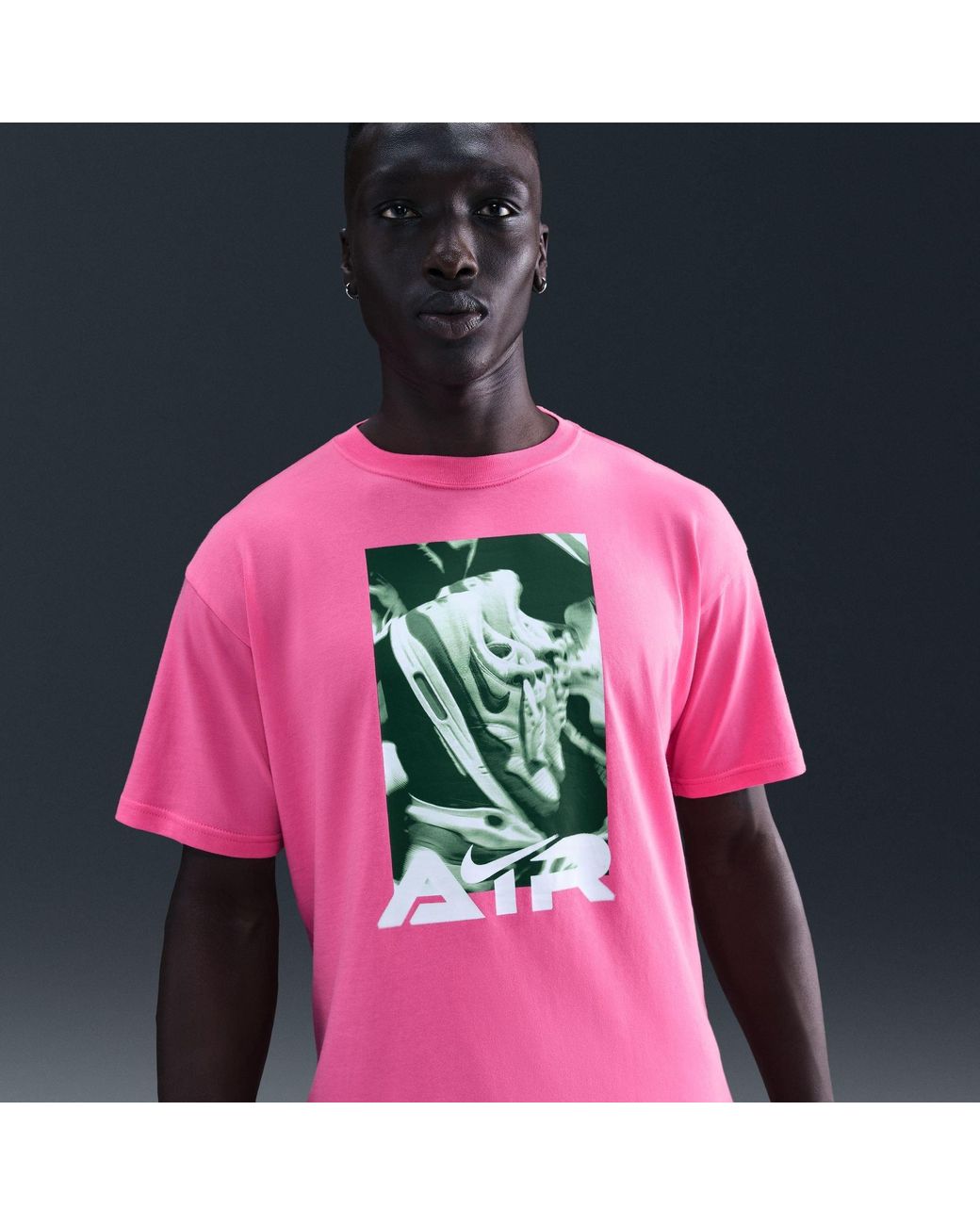 Nike Pink Nsw Air Photo Cotton T-Shirt
