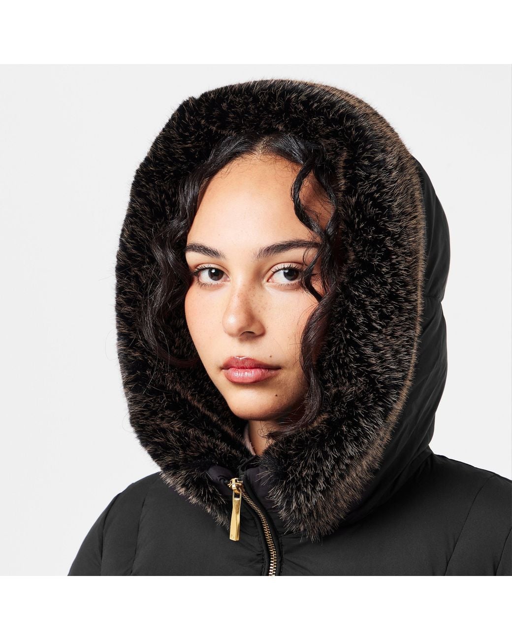 Donna Karan Black Insulated Long Puffer Jacket