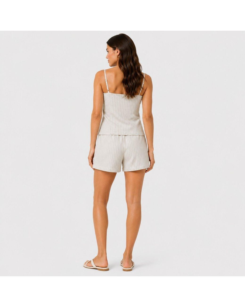 I Saw It First White Stripe Woven Cami Top