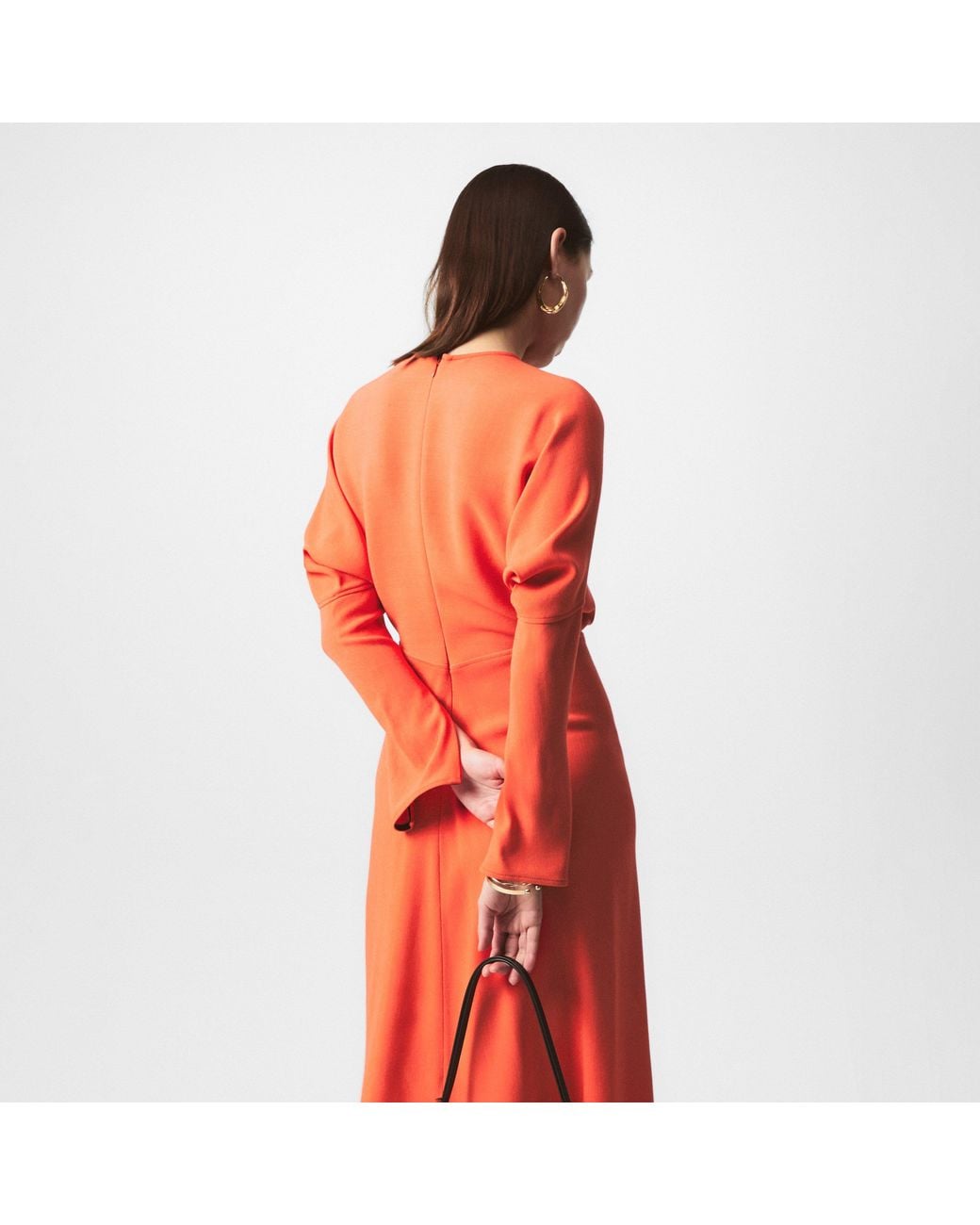 Victoria Beckham Red Dolman Midi Dress