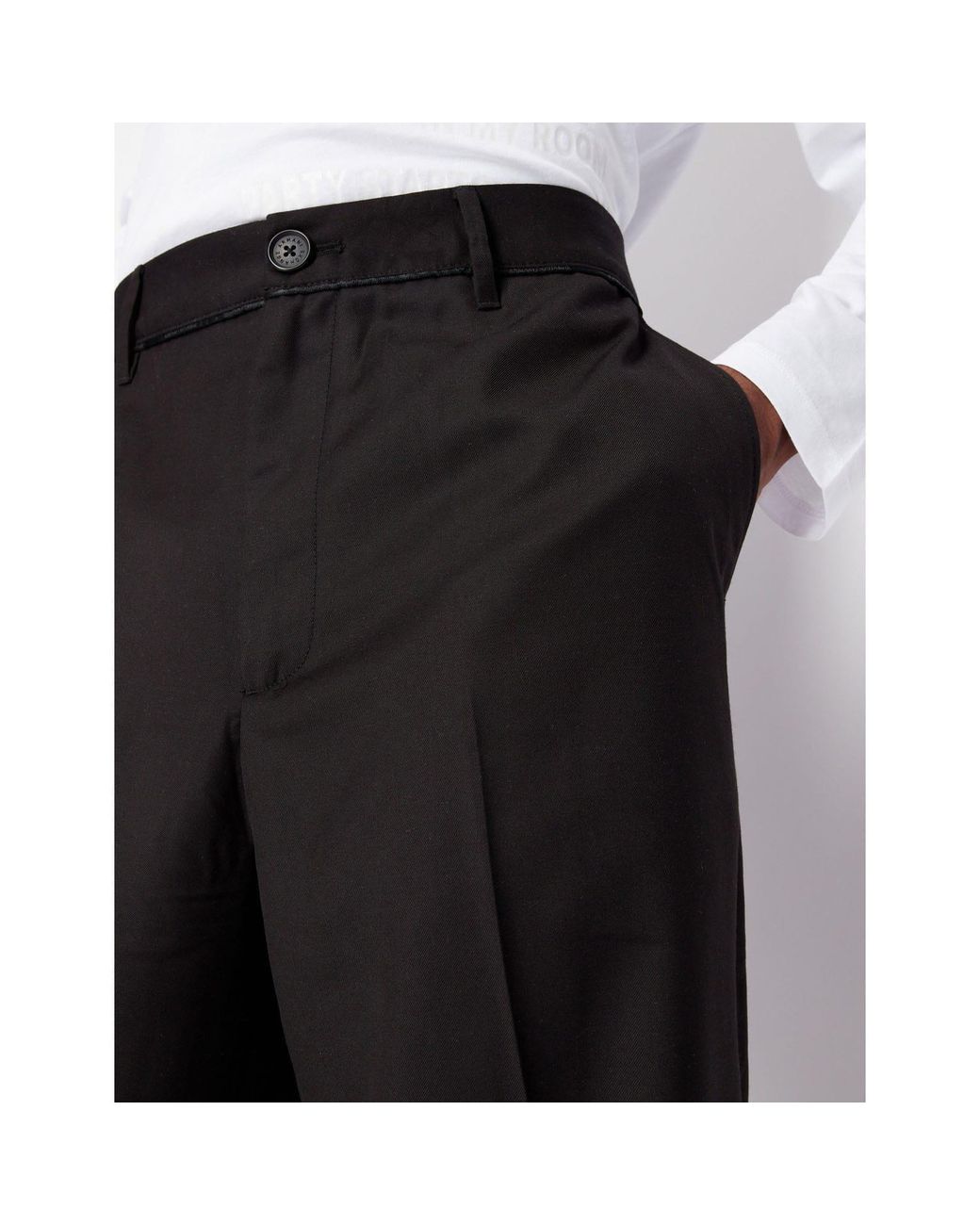 ARMANI EXCHANGE Black Pantaloni Straight Leg Trousers for men
