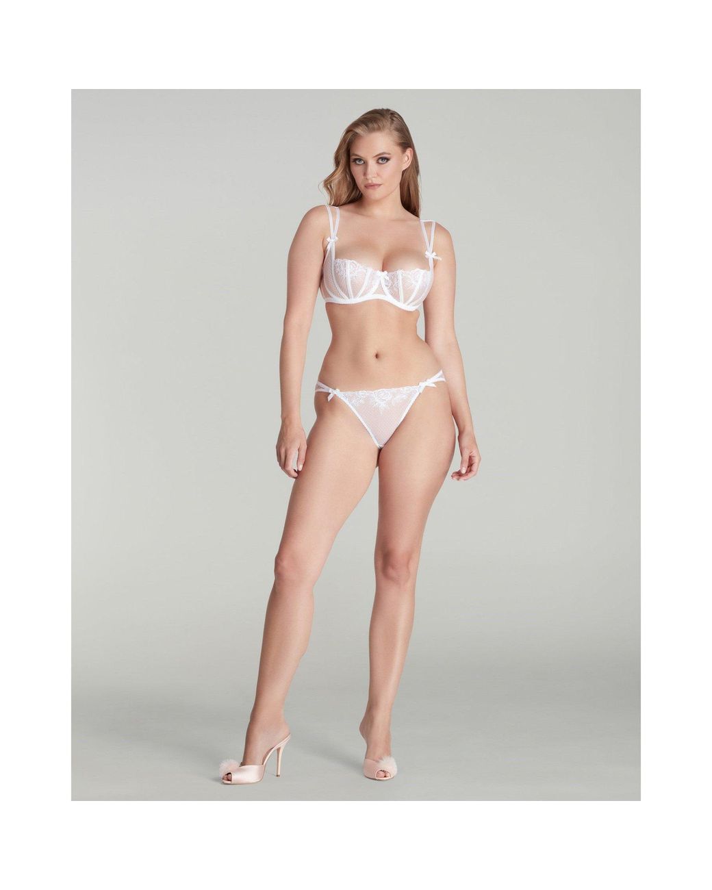 Agent Provocateur White Rosia Balconette Underwired Bra