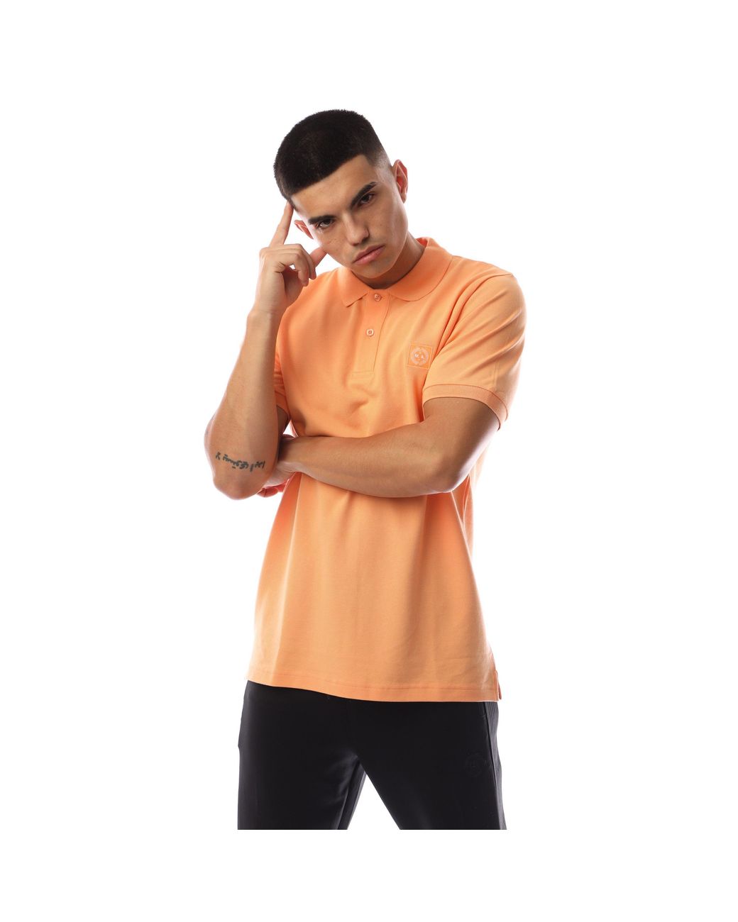 Marshall Artist Orange Siren Short-Sleeve Polo Shirt for men