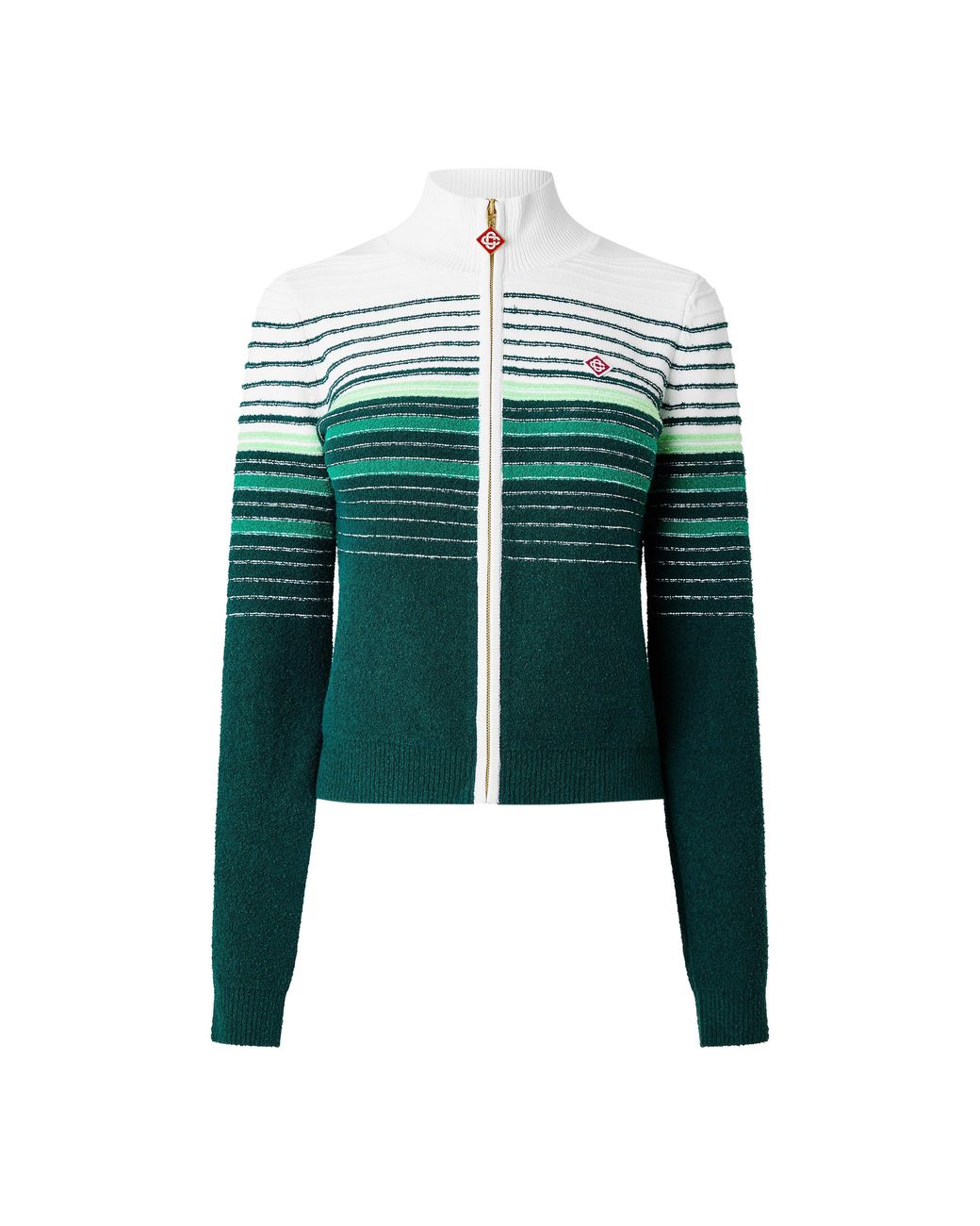 Casablanca Green Boucle Cardigan