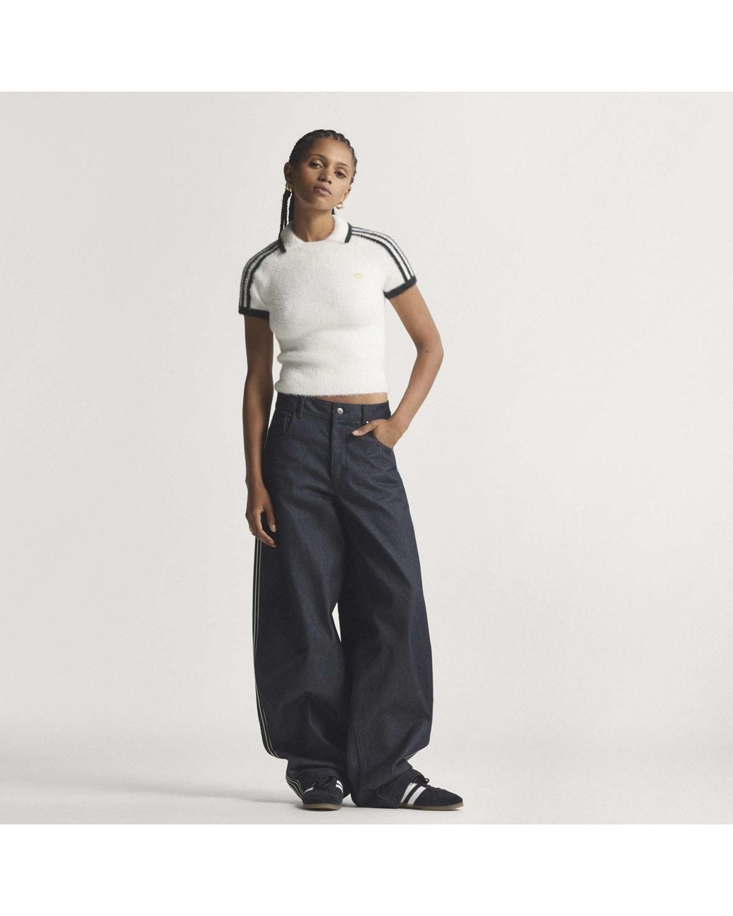 Adidas Originals White Short Sleeve Polo Shirt