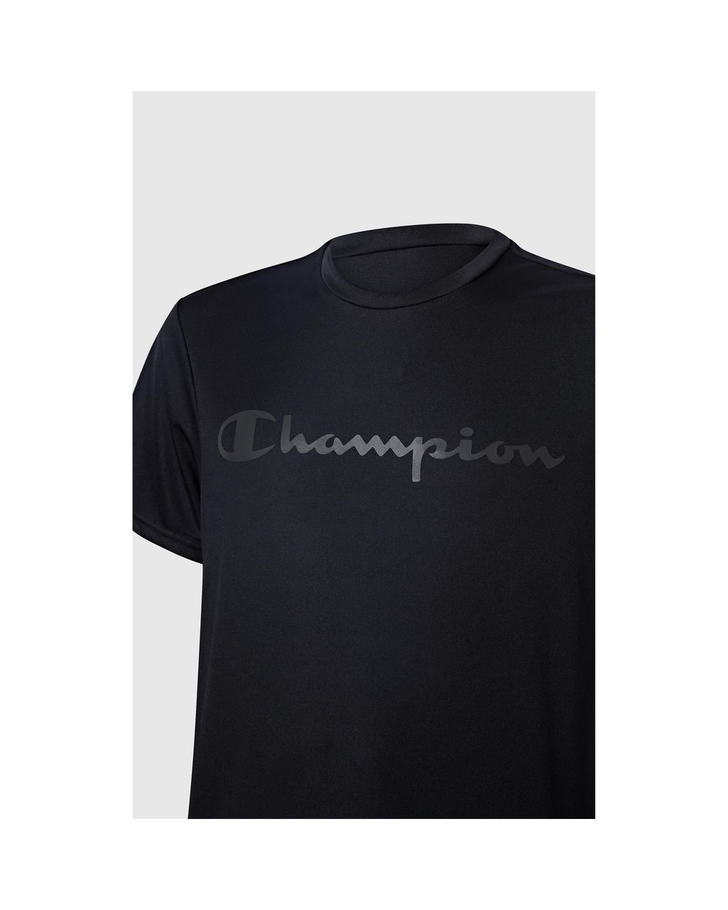 Champion Black Short Sleeve Performance Gym Top for men