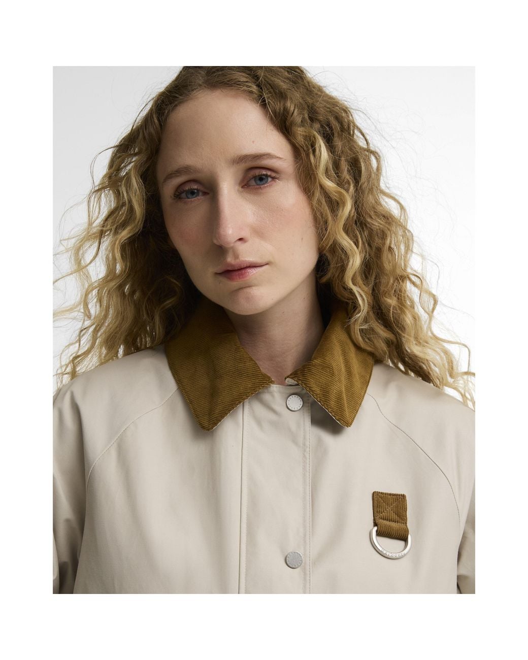 Barbour Natural Wendy Modern Heritage Cotton Cropped Barn Jacket