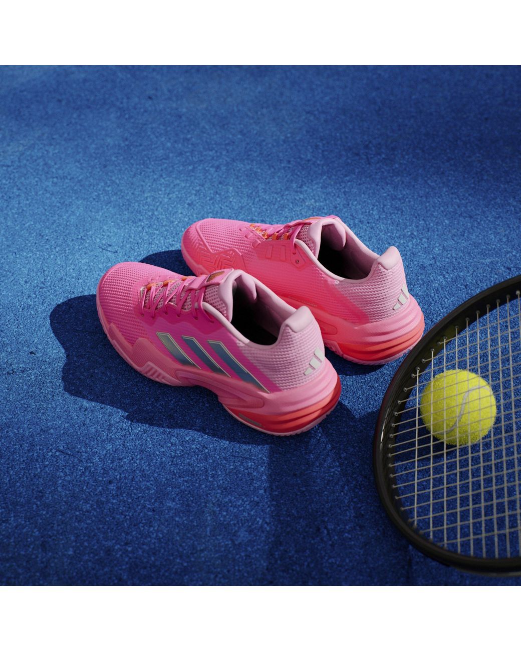 Adidas Pink Barricade 13 Tennis Shoes