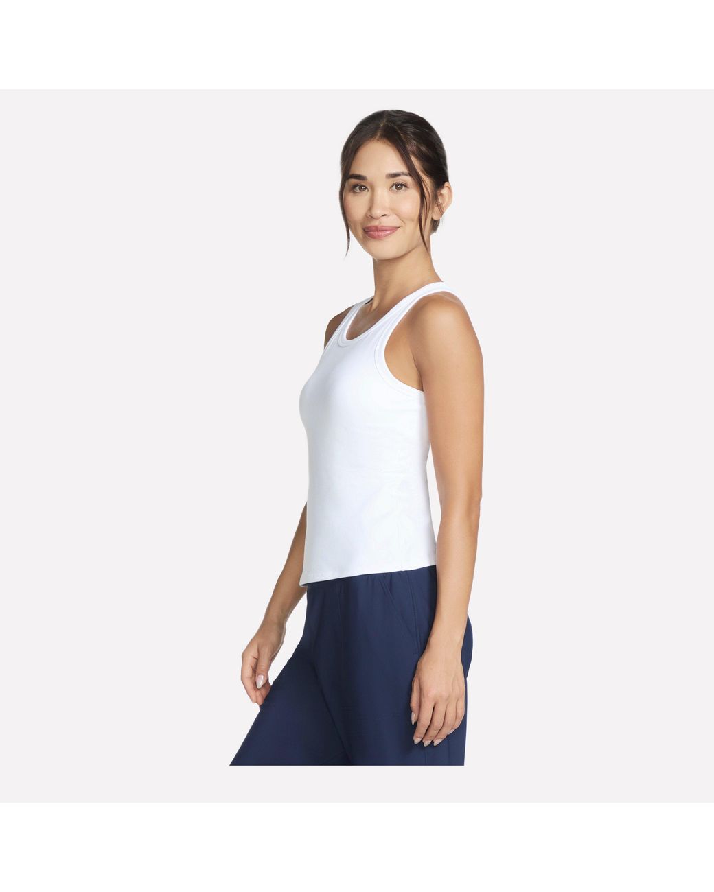Skechers White Gowalk Shelf Bra Tank Vest